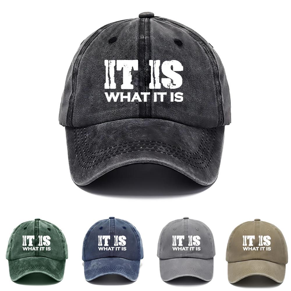 pc It Is What It Is Hat Casual Hats for Men Fashion Hat for Men Outdoor Casual Style Hat Adjustable Hat Breathable Lightw