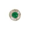 High-end Emerald Brooch, Women's Exquisite Anti-glare V-neck Button, New Dress Fixing Pin