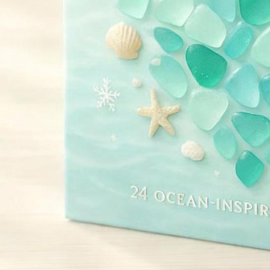 Адвент-календарь из морского стекла «Дружба» 24 дня Акриловое украшение с океаном