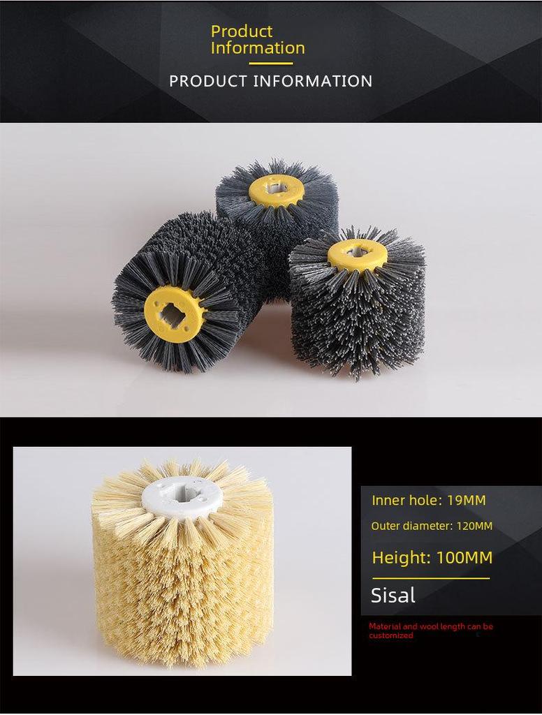 Трансграничная абразивная проволочная щетка из сизаля и конского волоса для полировки древесины и удаления заусенцев