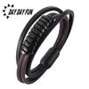 Meier Fashion leather cord handwoven bracelet men's bangle ethnic style hot selling jewelry