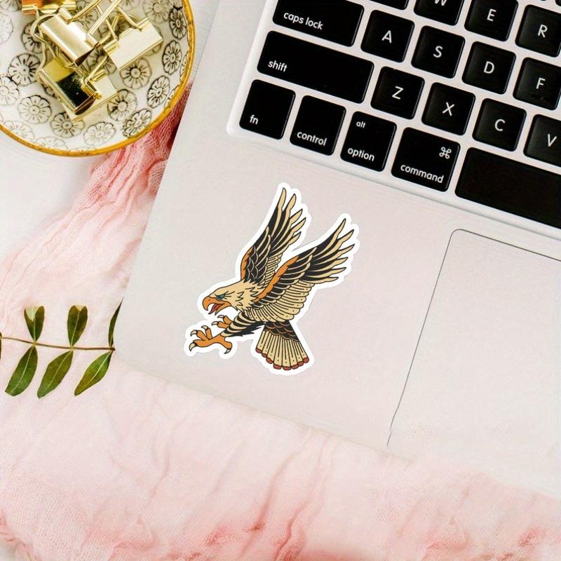 Наклейка с изображением традиционного орла, стиль традиционной татуировки, наклейка для ноутбука, подарок,