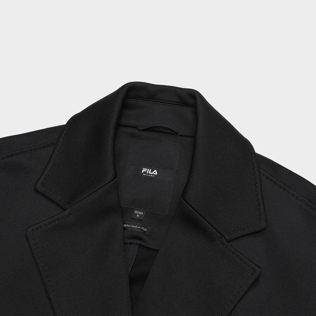 (WMNS) FILA Milano Solid Color Mid-Length Knitted Coat 'Black' Women's F11W335505F-BK