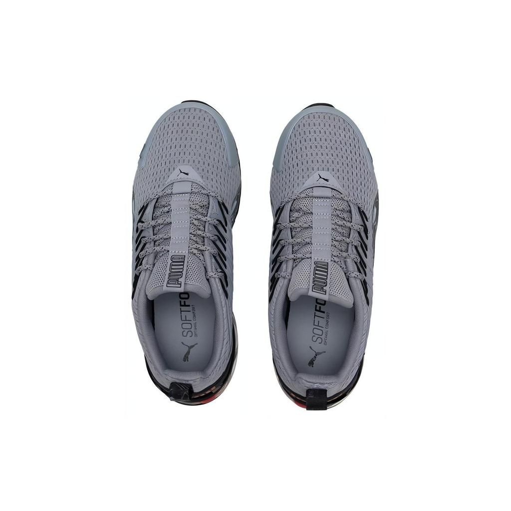 Puma Voltaic Evo Mesh Lightweight Fabric Synthetic Leather Cushioning Breathable Low-Top Casual Running Shoes Unisex Sneaker Gray Black Red 379602-02