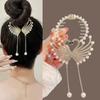 1 шт. Модные изысканные заколки для волос с жемчужной кисточкой и кристальным лебедем для женщин, девушек, для вечеринок, аксессуары для волос