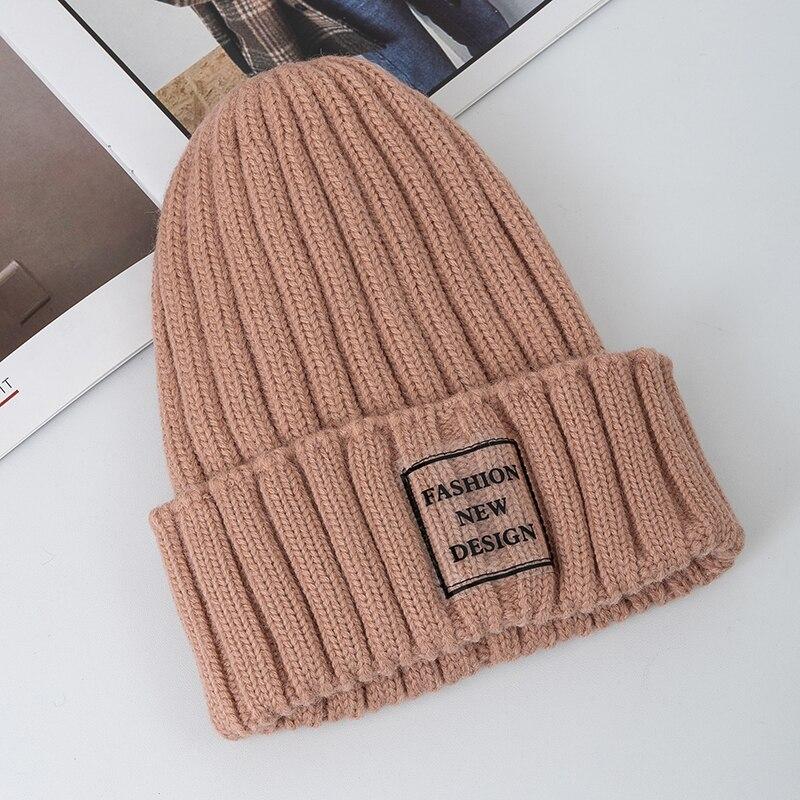 Новые женские зимние шапки, модные теплые Kpop Steetwear, шапка-бини, женские повседневные зимние вязаные шапки с прозрачной этикеткой