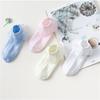 Приятные для кожи носки до щиколотки для девочек с кружевной отделкой, впитывающие осенние милые тонкие детские однотонные носки