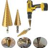 4-12/20/32mm HSS Steel Large Step Cone Titanium Coated Metal Drill Bit Cut Tool Set Hole Cutter (1Pc