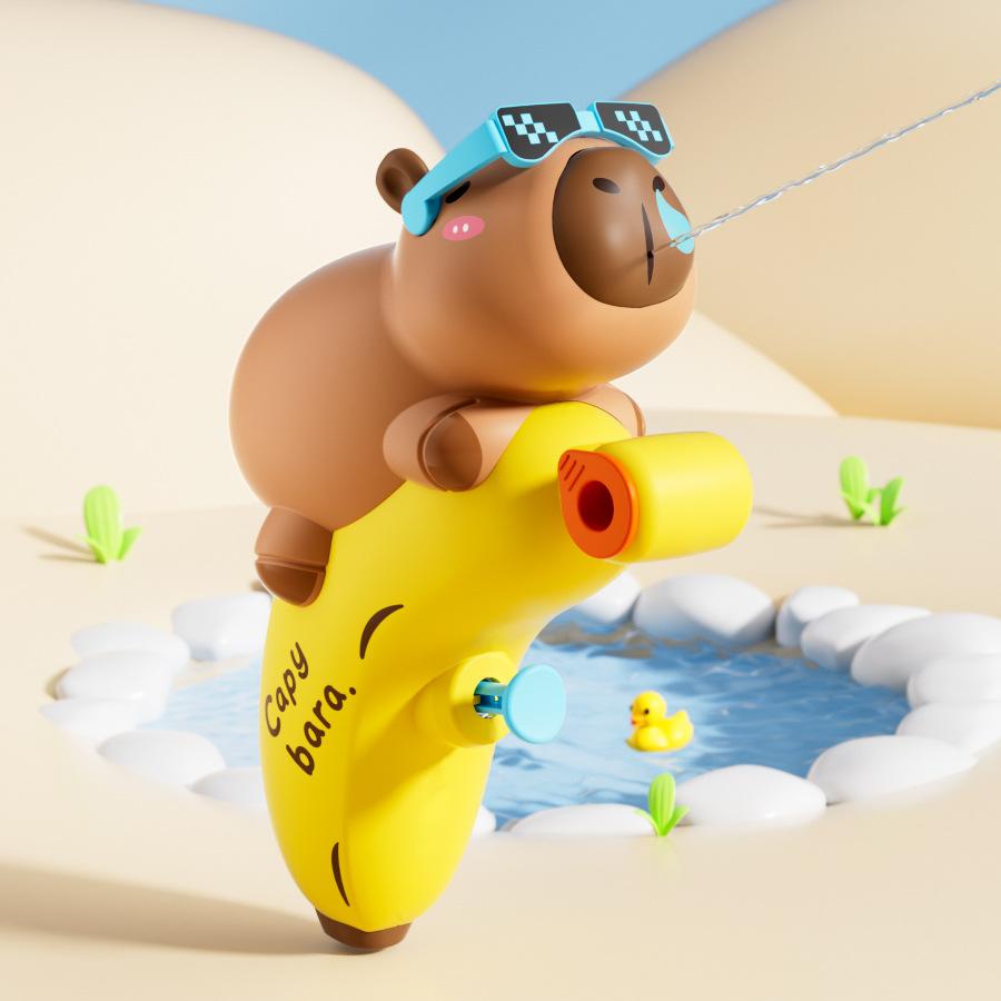 Забавная Капибара Пластиковый Водяной Пистолет Розыгрыши Практичные Шутки Водные Игрушки Милая Капибара Игры на Открытом Воздухе Бассейн Брызгалки Водные Игрушки