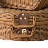 Rattan Storage Box Wear-resistant Large Capacity Vintage Handmade Rattan Woven Multifunctional Storage Case for Travel