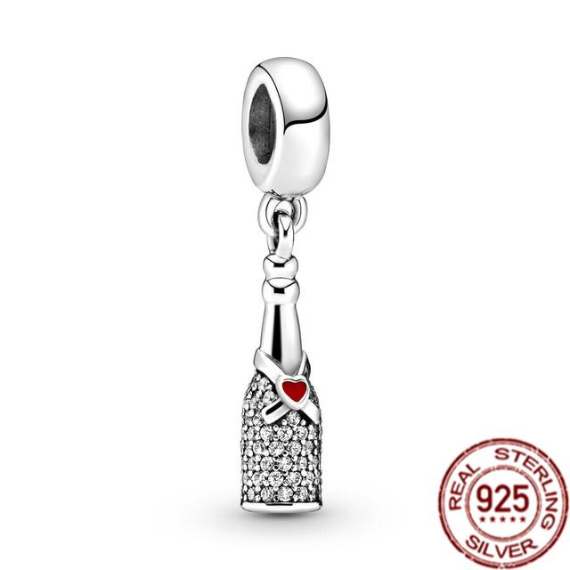 Новые балетки из стерлингового серебра 925 пробы и с подвесками в виде крыльев ангела из бисера, подходят для милого модного браслета, ожерелья, ювелирные изделия для женщин, подарок