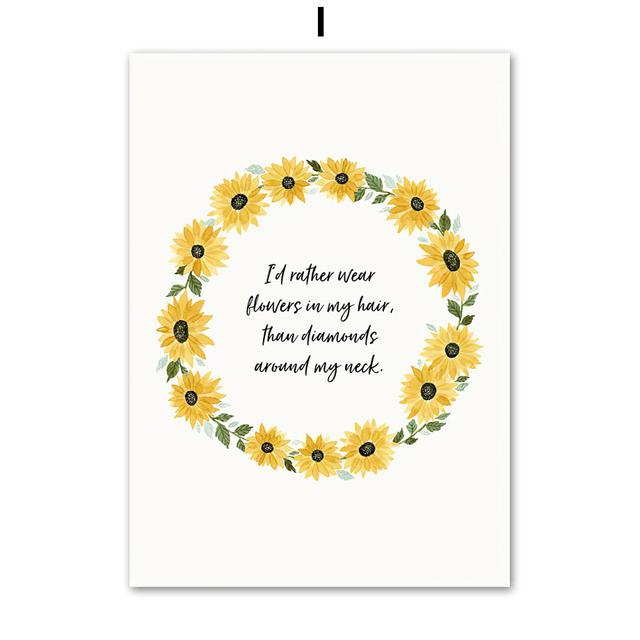 Поле Девушка Подсолнух Дерево Плакат Цветок Бабочка Печать Холст Картина Пейзаж Настенные Художественные Фотографии для Гостиной Домашний Декор