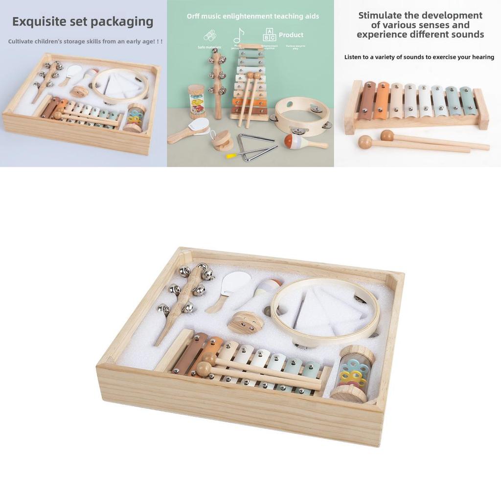 Деревянный глокеншпиль маракасы треугольник музыкальное просвещение детская головоломка игрушка для деревянной рамы и развития навыков работы руками