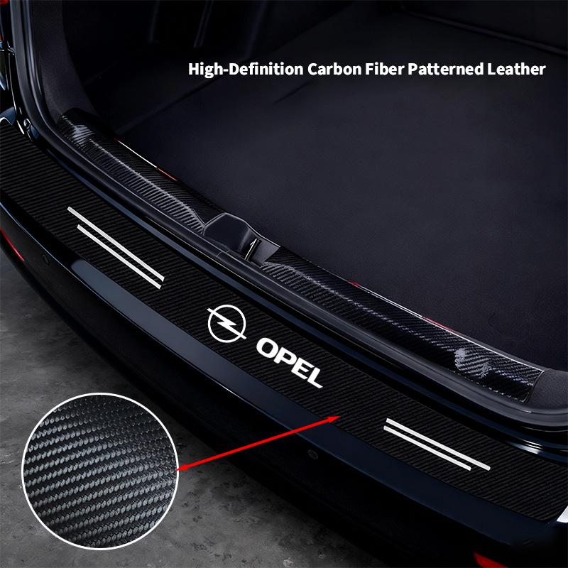 AAAYW1 High-quality Carbon Fiber Car Door Sill Protector Sticker For Opel Astra j Insignia Astra g Corsa Zafira b Mokka Vivaro Meriva