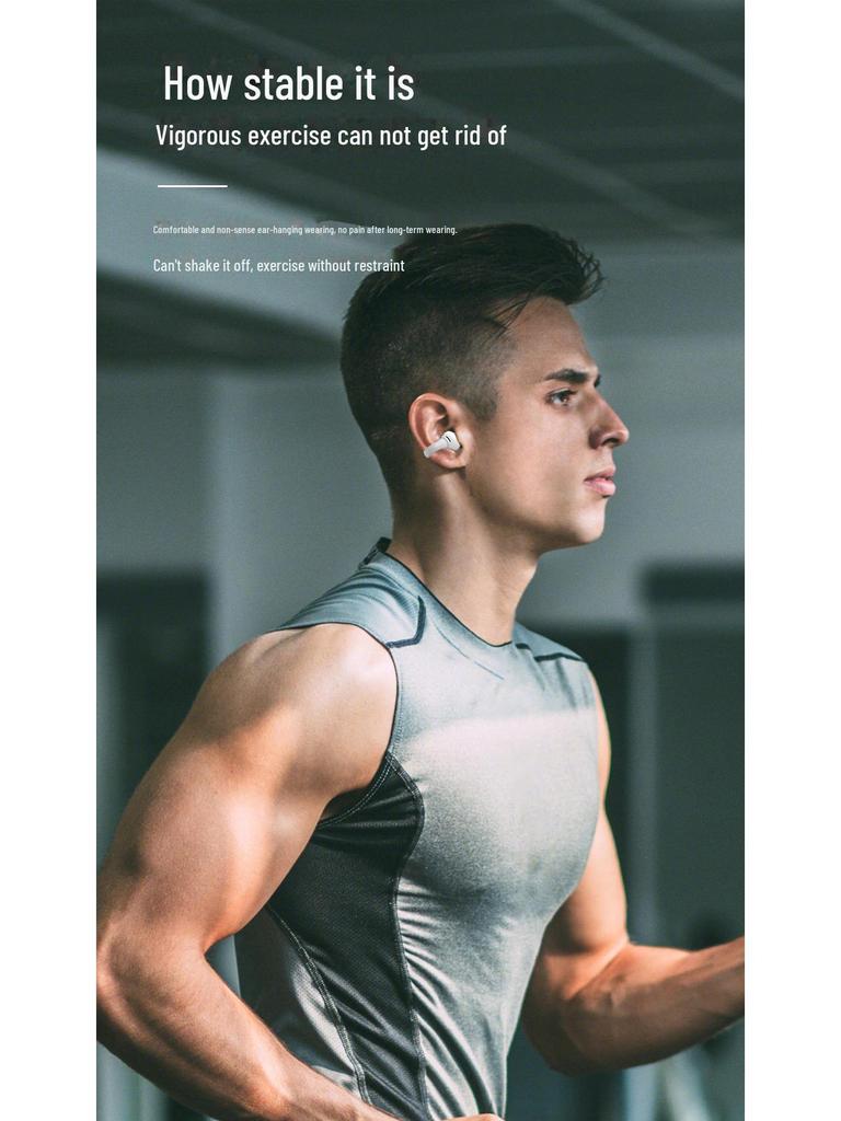 Спортивная гарнитура Bluetooth 5.3 с заушным креплением TWS с интеллектуальным шумоподавлением