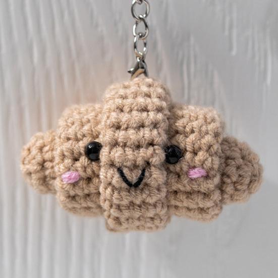 Подвески для сумочки ручной работы, брелок, кулон, мини-размер, очаровательный внешний вид, кулон, вязаный крючком, украшение для автомобильного ключа