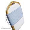 2Pcs Designed Decor Rustic Chair Sashes Cheesecloth Tulle Overlock Chair Ties Non-slip 11 Colors Chair Cover Wedding Decoration