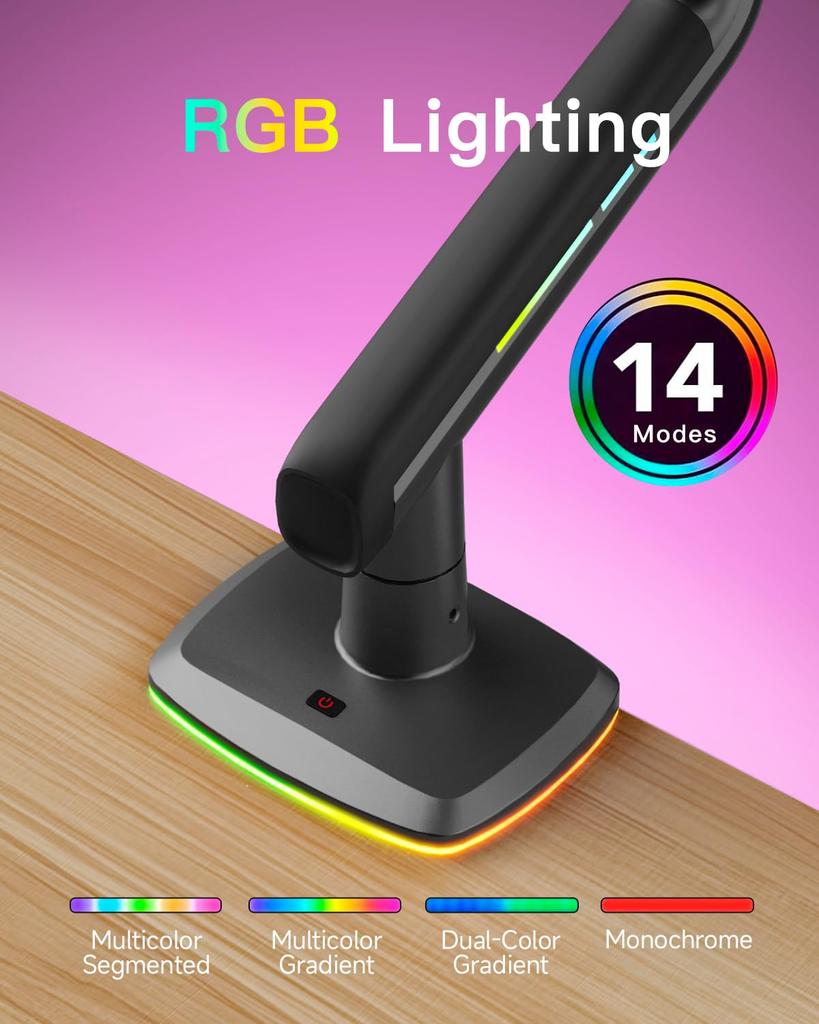 NB ERGONOMIC Large Monitor Large Heavy Duty Capacity Supports Up To Curved Gaming Monitor Curved Monitor Mechanical VESA Lake Blue Arm, Screen,