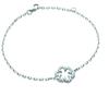 [L6347] - White 'Flora' Silver Bracelet