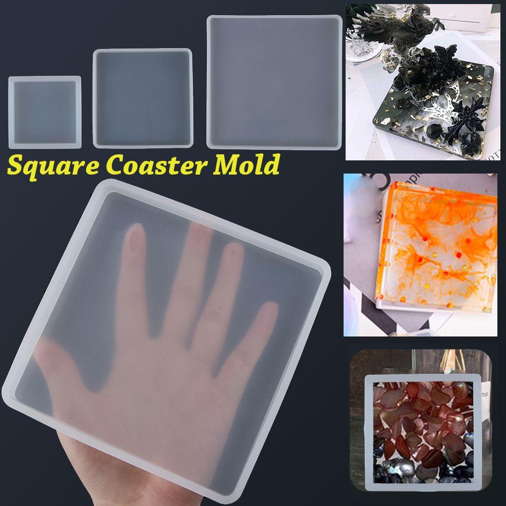 Pendant Agate Silicone Cup Mad Coaster Mold Jewelry Making Mould Square Epoxy Resin Casting Molds