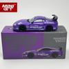 QEZT6 MINIGT 1:64 Toyota Supra A80 Top Secret GT-300 Top Secret Purple MGT Alloy Car Model 1067