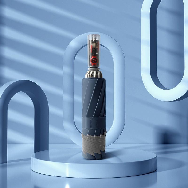 High End Ten Bone Automatic Reverse Sun and Rain Dual-purpose Folding Sun Umbrella for Sun Protection and Shading