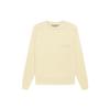 Fear of God Essentials Осень/Зима 22 Круглый вырез Канареечный Однотонный Бирка Повседневный Свитшот с круглым вырезом На флисовой подкладке Унисекс Канареечно-желтый FOG-FW22-727