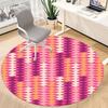 1pc Colorful Circle Chair Carpet for Office, Indoor Non Slip Washable Polyester Fiber Carpet,
