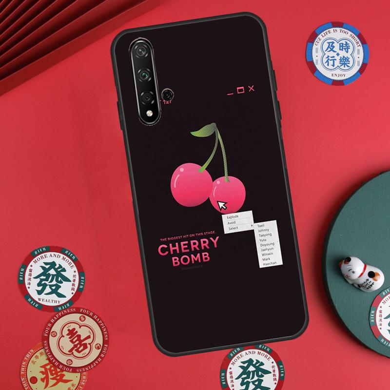 Чехол с узором из вишни для Huawei Nova Y73 Y72 Y61 Y91 Y90 Y70 Y60 12s 12i 11i 8i 9 10 SE P60 Pro P30 P40 Lite