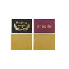 Christmas Card Shiny Golden Message 15 Cm 4 Pieces