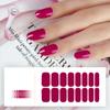 Stick On Nail Polish Strips Full Nail Wraps Nail Polish Stickers Semi Cured Gel Nail Polish Strips Solid Color