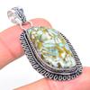 Natural Copper Larimar Gemstone 925 Sterling Silver Gift Pendant 2.25" V6a43