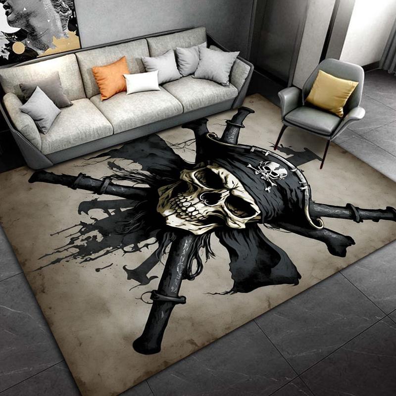 Коврик с рисунком «Скелет Морского Пирата» для гостиной, коврик для ванной, креативный коврик-дверной коврик для спальни, домашний декор, игровые коврики