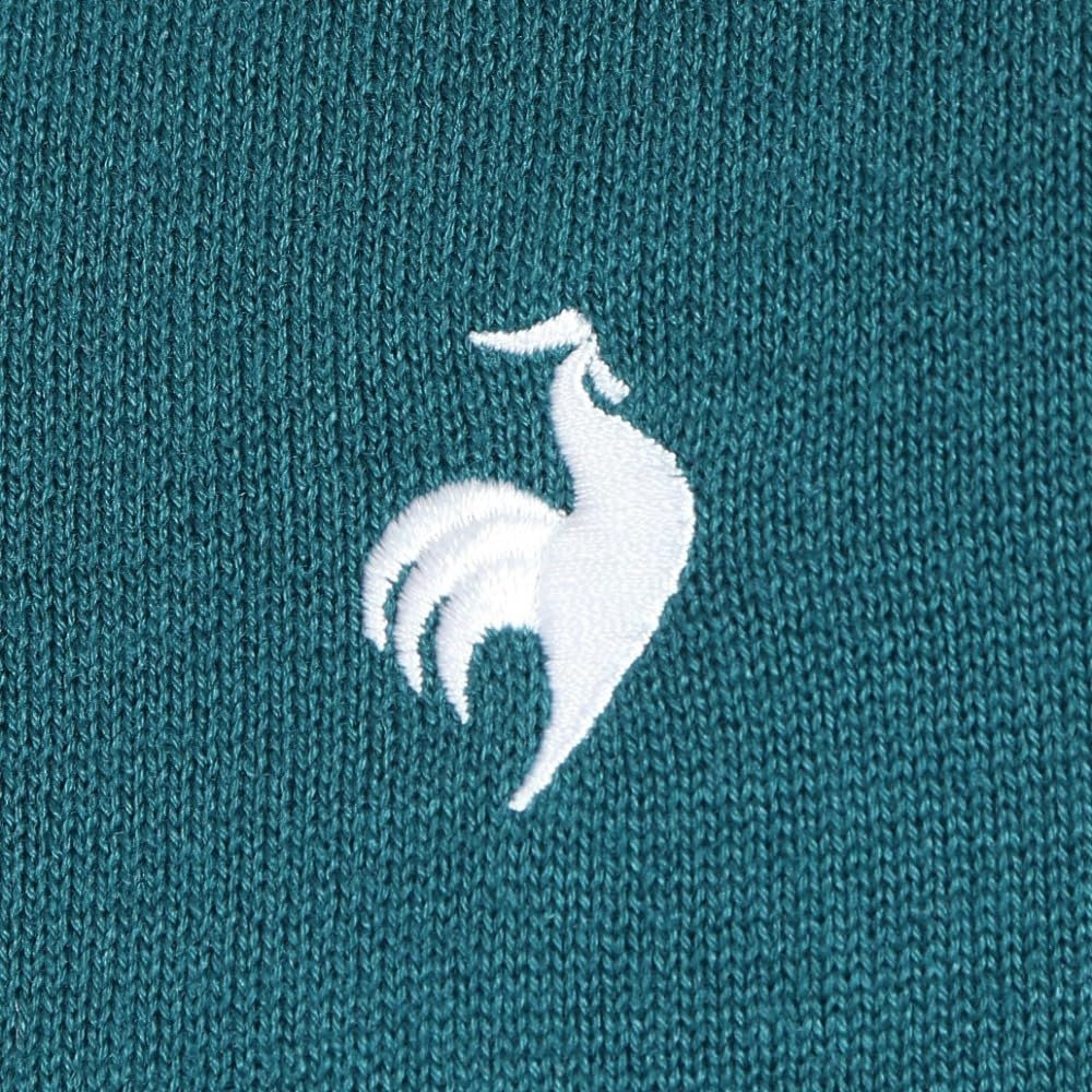 Le Coq Sportif Golf LG4FST01M Crew Neck Long Simple Hand Golf Green Men's Sweater, Sleeve, Design, Washable, Sporty, Sweater, (GR00)