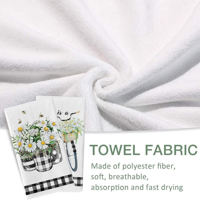 2 шт. кухонных полотенец, наборы полотенец, Супервпитывающие мягкие чистящие салфетки, кухонный декор, кухонные принадлежности, бытовые принадлежности, чистящие салфетки