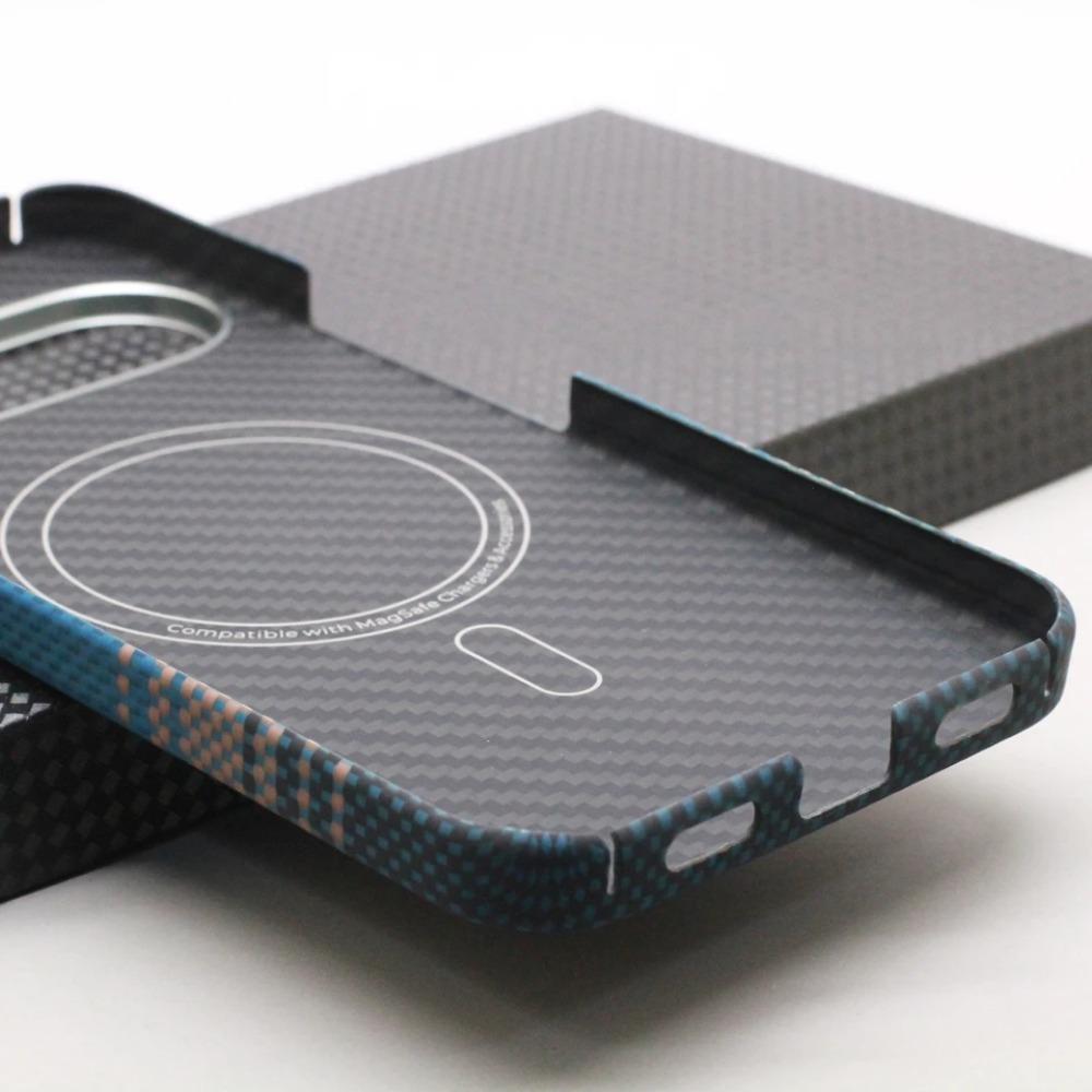 Матовый чехол с текстурой под углеродное волокно для Google Pixel 10 Pro XL Ультратонкий чехол из арамидного волокна с магнитной беспроводной зарядкой
