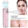 Nano Face Mist Sprayer USB Rechargeable Moisturizing Hydrating Face Humidifier Pink