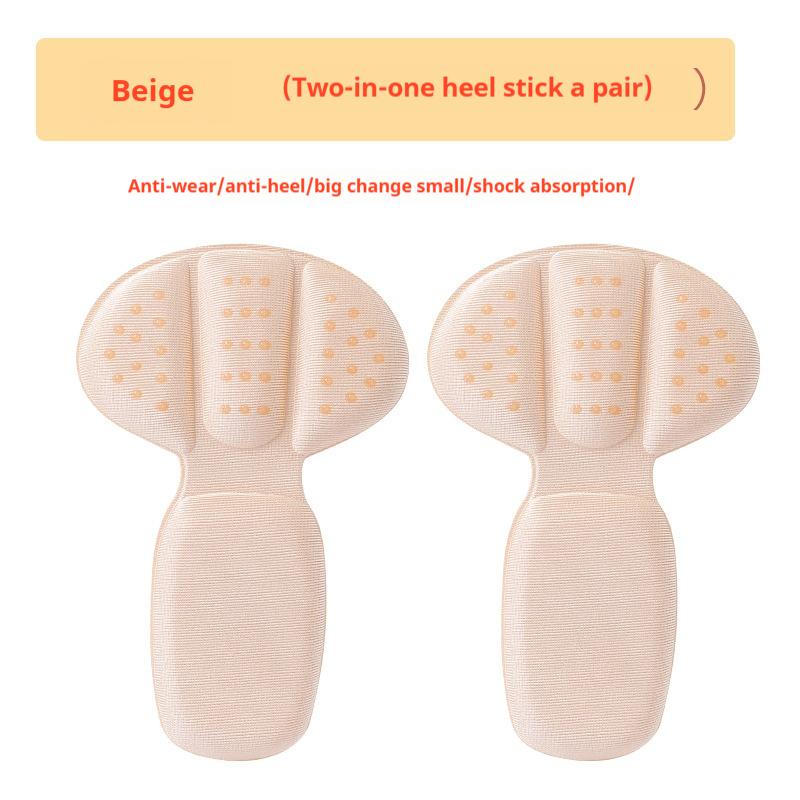 Защитные подушечки для ног, обезболивающие гелевые наклейки на пятки, уменьшитель размера для туфель на высоком каблуке, нескользящие стельки для обуви, Т-образная подушечка для ухода за ногами, 1 пара