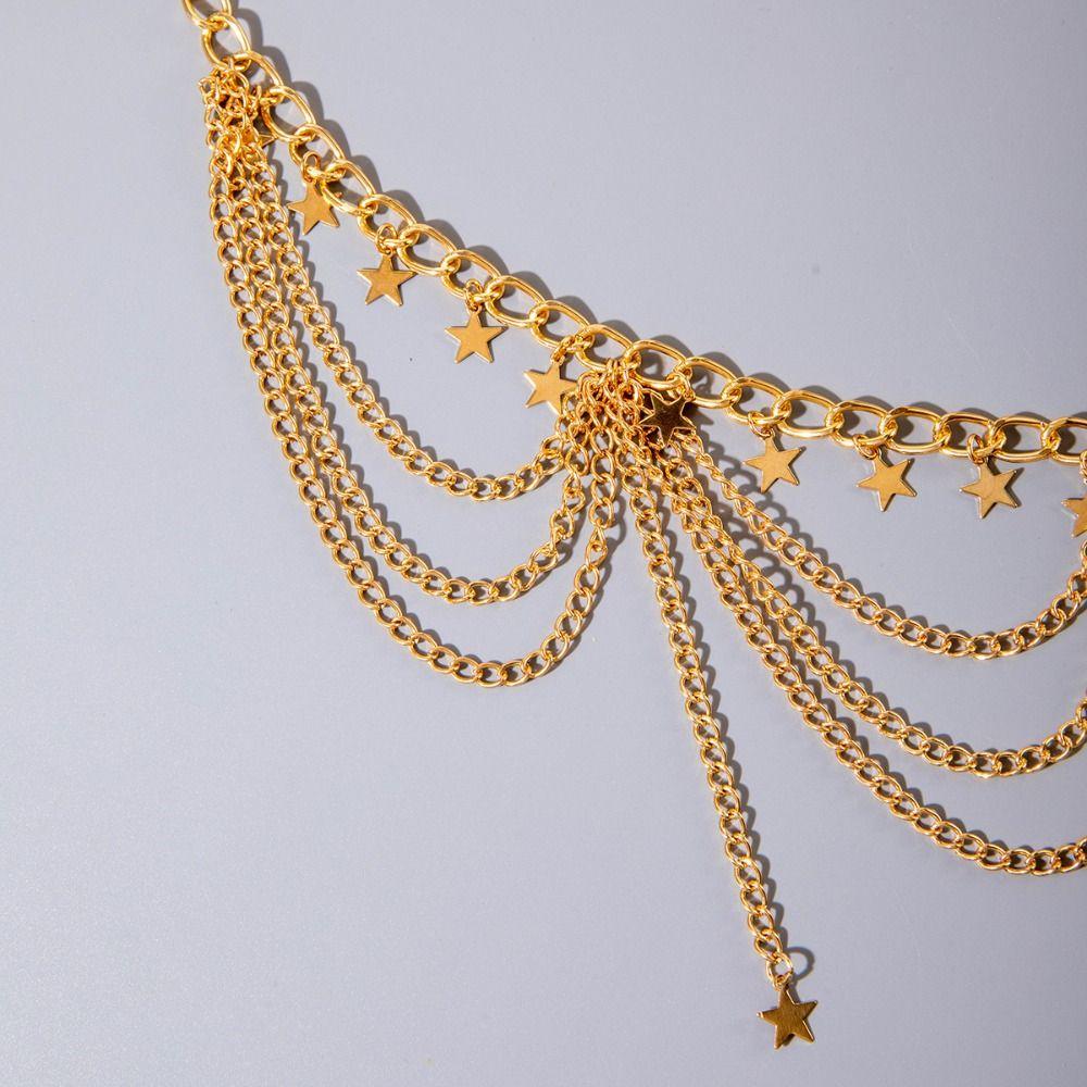 Belt Tassel Waistchain Gold Body Jewelry Tassels Metal Body Chain Beach Accessories