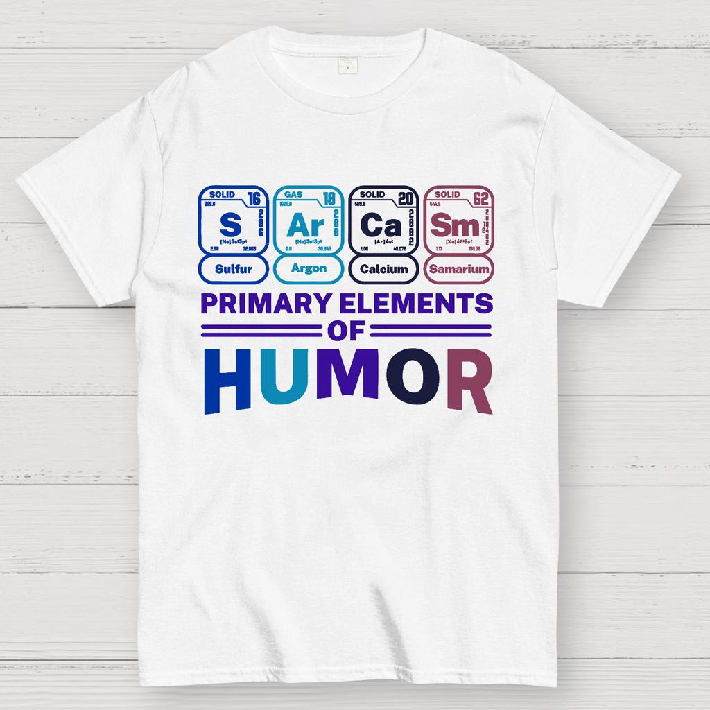 Primary Elements Of Humor Cotton Summer Casual Cool Loose T-Shirt
