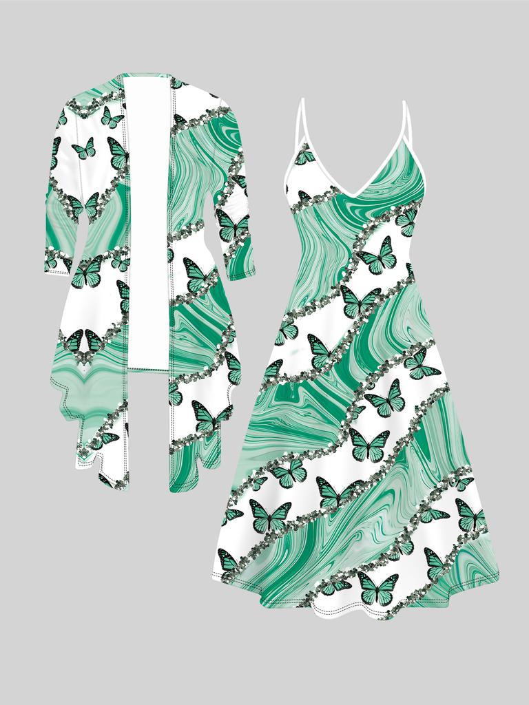 Комплект Платье Пальто с 3D Принтом Леопарда для Дня Святого Валентина, Эксцентричный Классический Тотемный Модный Принт, подходит для Различных Сцен Модные Стили