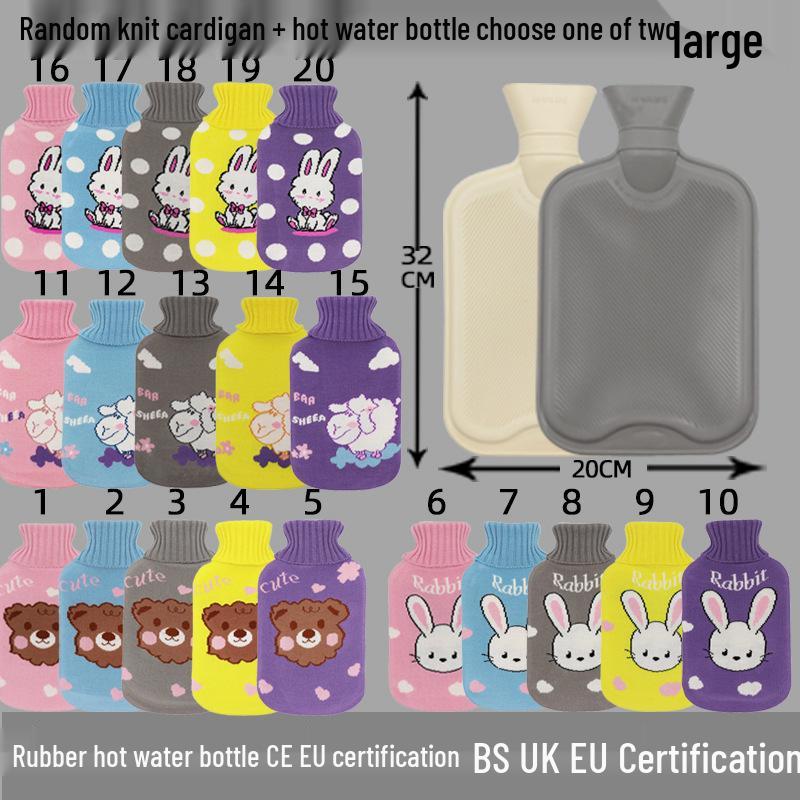 Old-Fashioned Rubber Hot Water Bottle for Stomach Warming