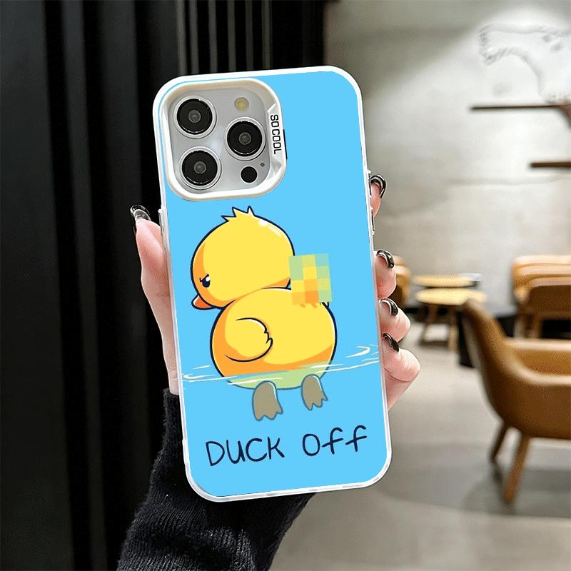 Funny Cute Cartoon Duck Soft Phone Case for iPhone 15 16 17 Pro Max 17Air 16E 14 Plus 13 12 Mini Shockproof Cover Back Shell