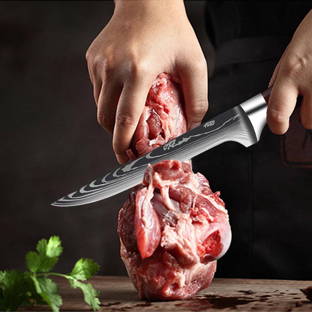 Нож для обвалки, кухонные ножи из нержавеющей стали, мясо, рыба, фрукты, овощи, нож шеф-повара, японский топор с крышкой