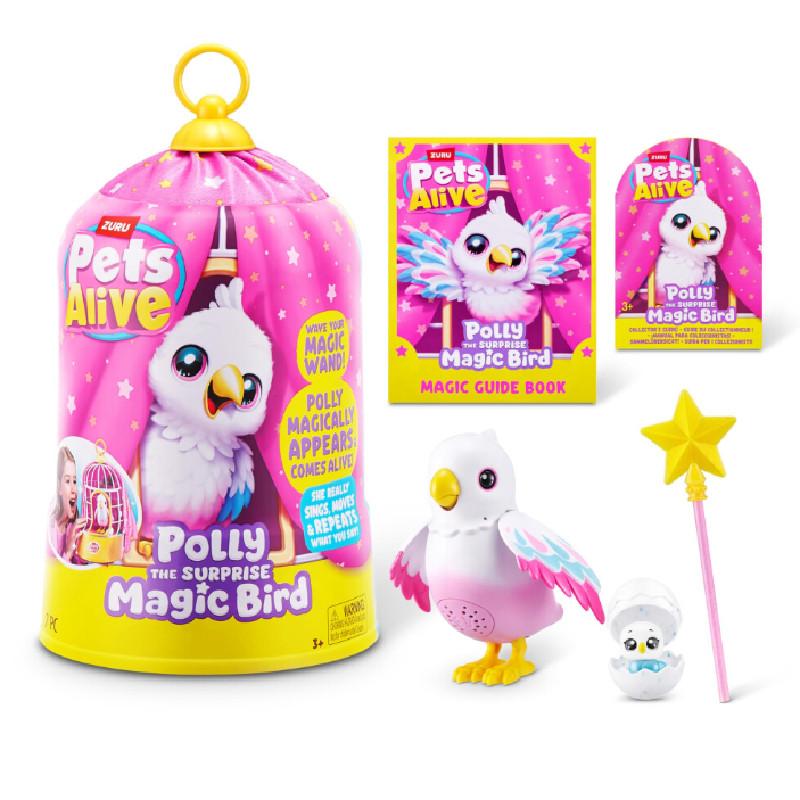 Zuru Pets Alive Полли Волшебная птица Детские игрушки для раннего развития Детский подарок Веселье