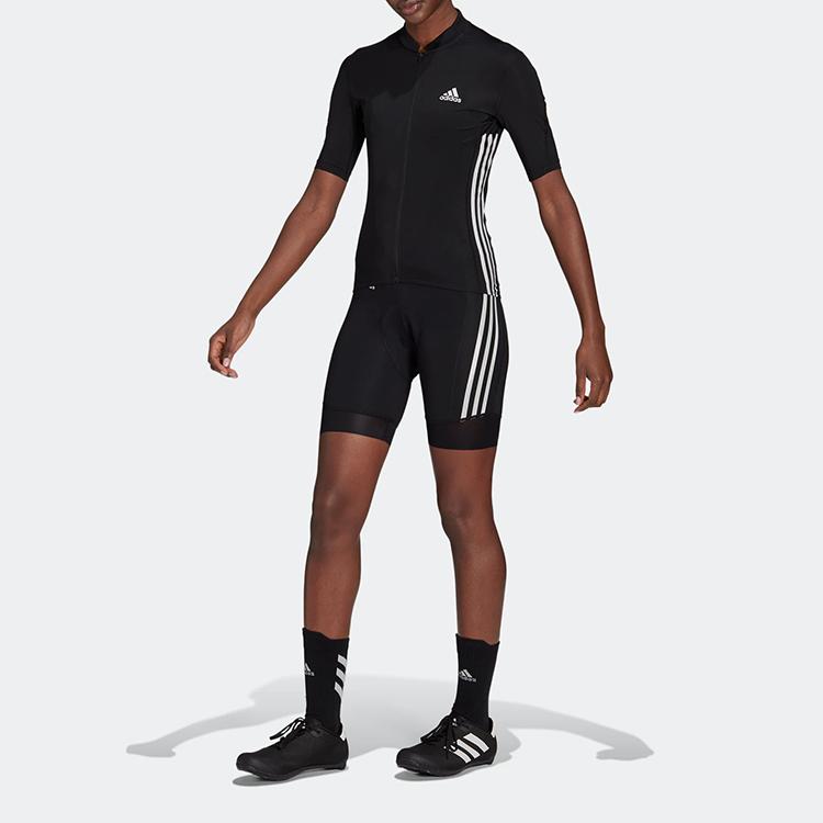Adidas Полосатый велосипедный комбинезон женский комбинезон черный GK6157