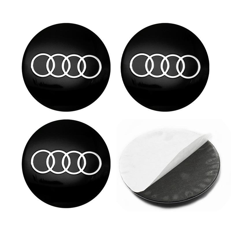 For Audi A5 4Pcs 56mm Car Wheel Hub Cap Center Sticker Emblem Badge Decal Accessories For Audi A1 A3 A4 A5 A6 A7 Q3 Q5 Q7 RS3 RS4 RS5 S3 S4