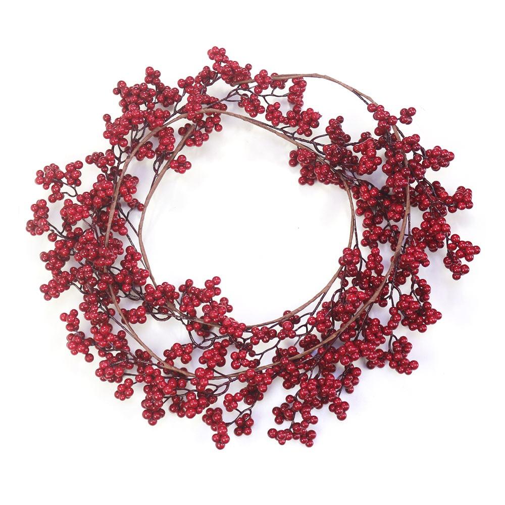 Красная Ягода Красные Ягоды Лоза DIY Аксессуары Искусственные Растения Высококачественный Подвесной Венок Фестиваль