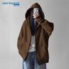 JEANSWEST Женская повседневная однотонная толстовка с капюшоном на молнии