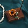 Брошь-цветок с эмалью Подсолнух Свежая магнолия Броши Жемчужина Хризантема Аксессуары